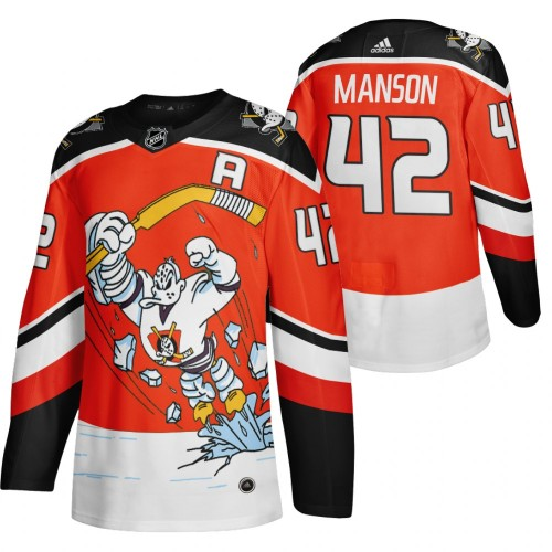 Herren Anaheim Ducks Eishockey Trikot Josh Manson Orange 2020-21 Reverse Retro 3rd Authentic